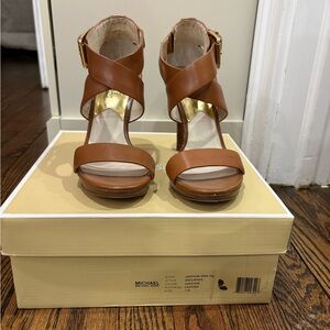 Michael Kors Women's Brown Leather Heels
